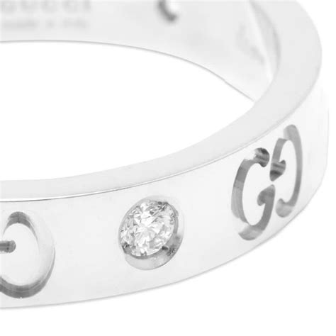 gucci icon thin band gold|18k White Gold And Black Icon Thin Band .